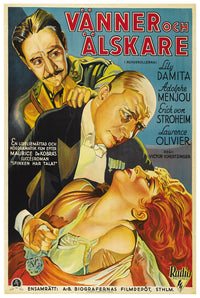 Friends and Lovers 1931 - Laurence Olivier - Sweden - Classic Movie Poster