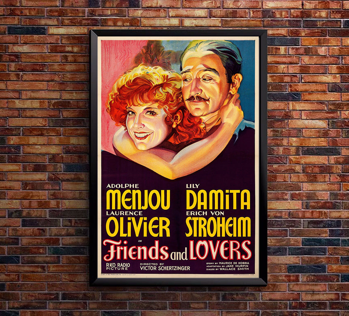 Friends and Lovers 1931 - Laurence Olivier - US - Classic Movie Poster