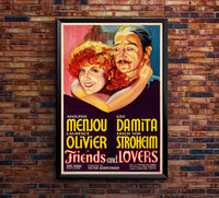 Friends and Lovers 1931 - Laurence Olivier - US - Classic Movie Poster
