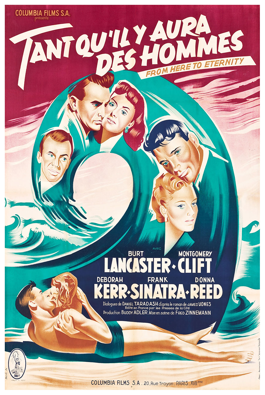 From Here to Eternity 1953 - Burt Lancaster - France - Classic Movie Poster