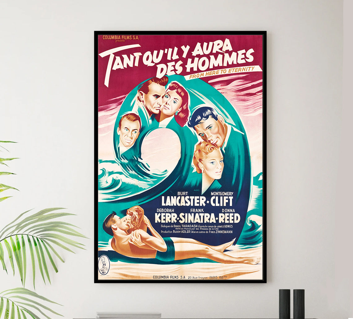From Here to Eternity 1953 - Burt Lancaster - France - Classic Movie Poster