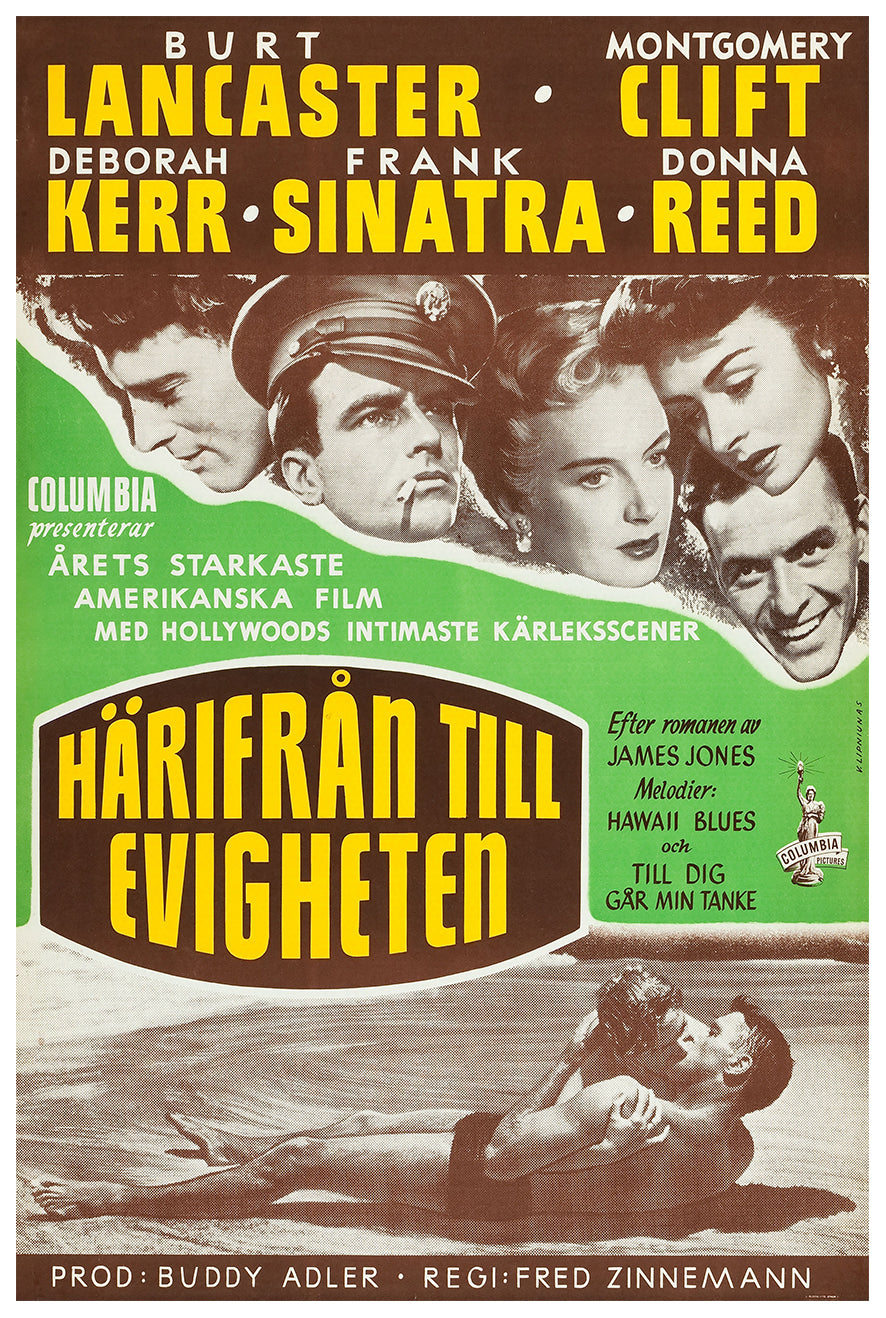 From Here to Eternity 1953 - Burt Lancaster - Sweden - Classic Movie Poster