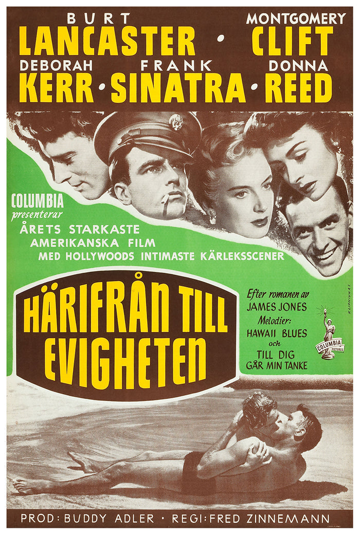 From Here to Eternity 1953 - Burt Lancaster - Sweden - Classic Movie Poster