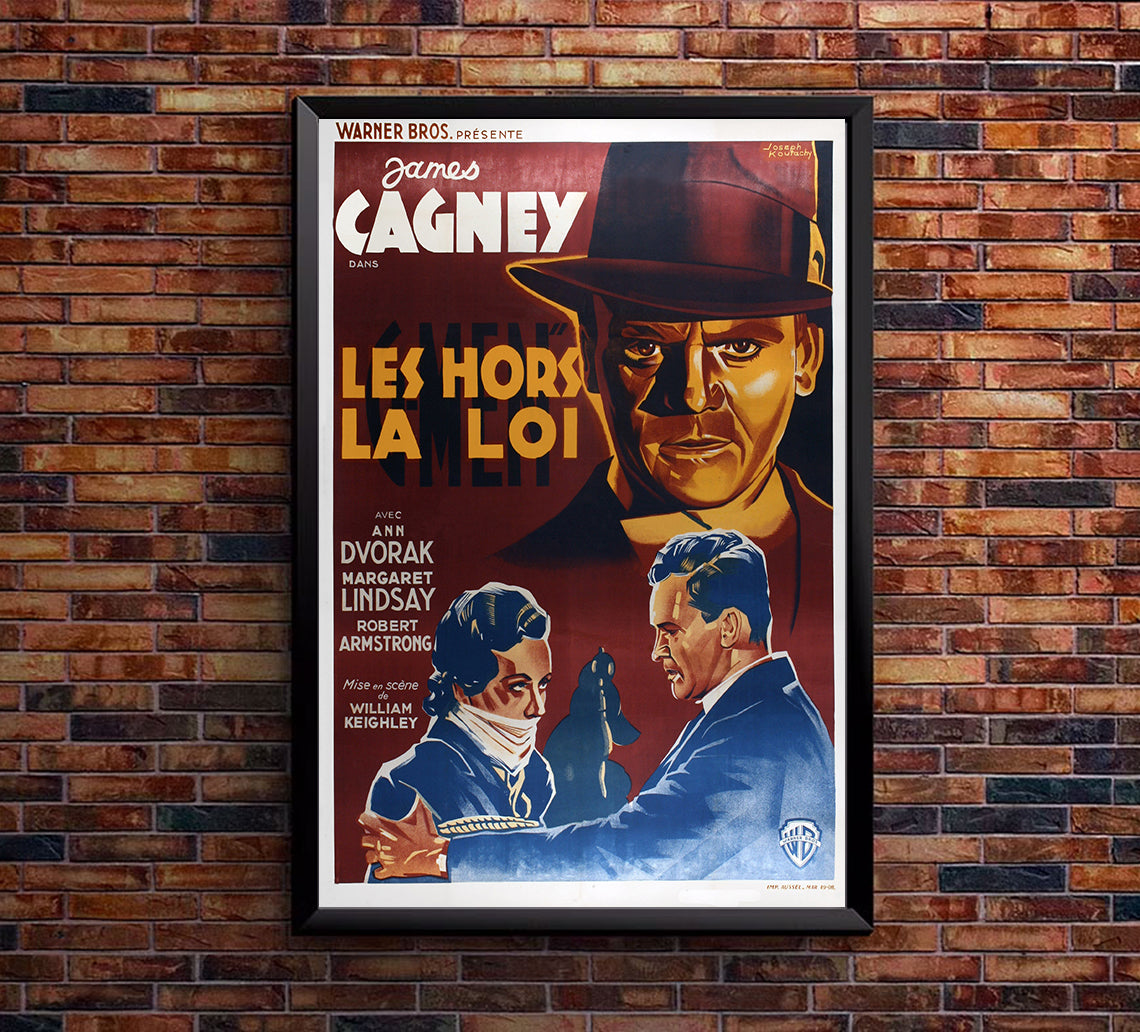 G Men 1935 - James Cagney - France - Classic Movie Poster