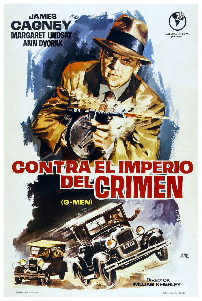 G Men 1935 - James Cagney - Spain - Classic Movie Poster