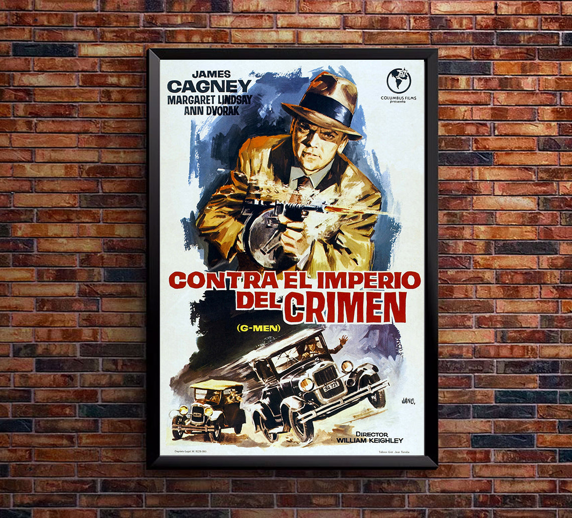 G Men 1935 - James Cagney - Spain - Classic Movie Poster
