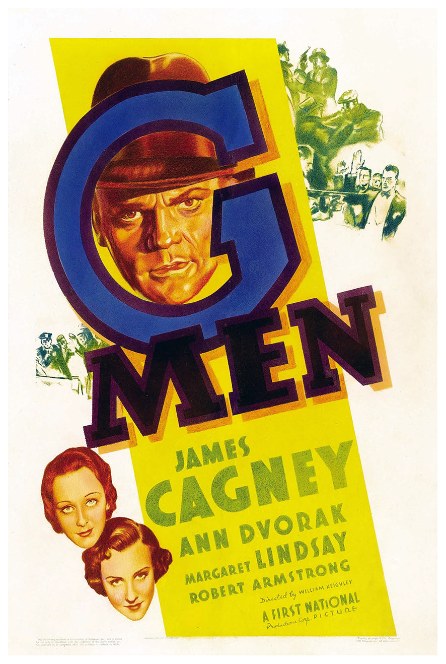 G Men 1935 - James Cagney - US - Classic Movie Poster