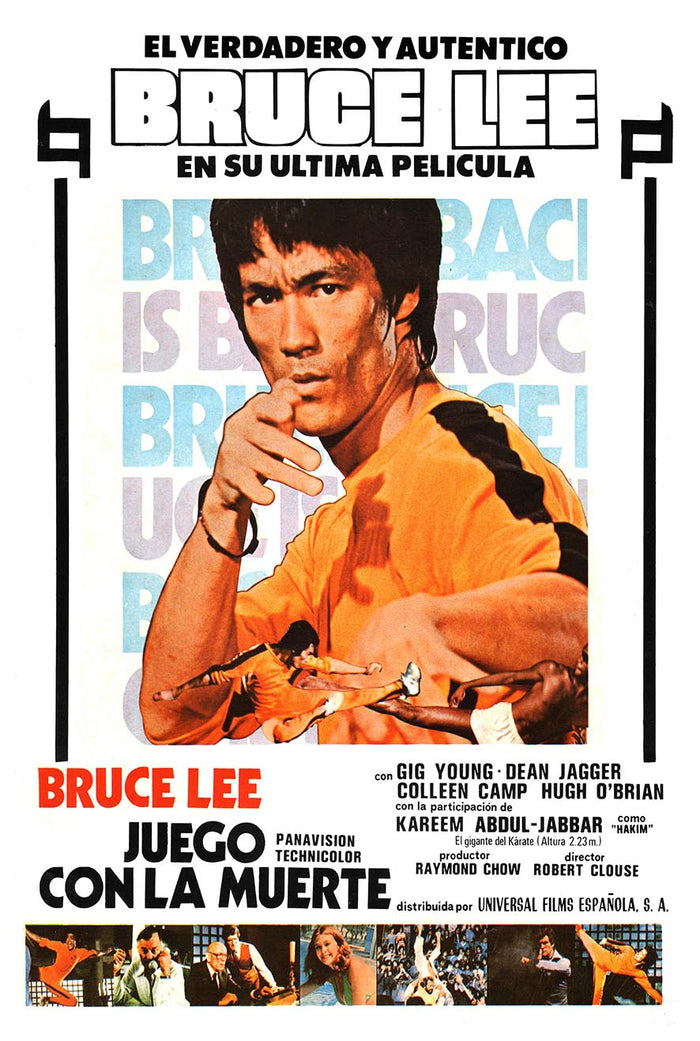 Game Of Death 1978 - Spanish - Vintage Classic Kung Fu Movie Poster