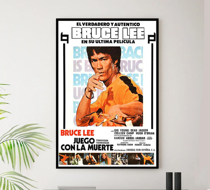 Game Of Death 1978 - Spanish - Vintage Classic Kung Fu Movie Poster