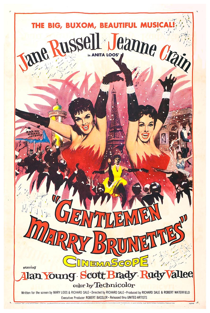 Gentlemen Marry Brunettes 1955 - Vintage Classic Movie Poster