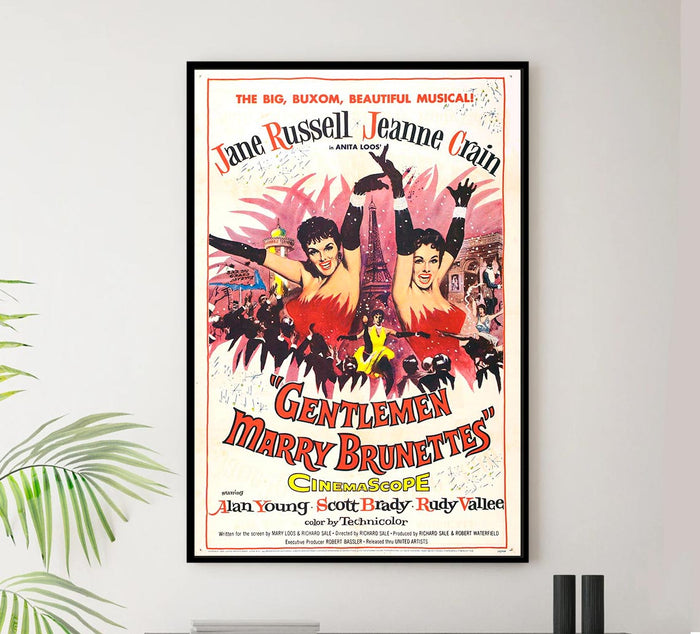 Gentlemen Marry Brunettes 1955 - Vintage Classic Movie Poster