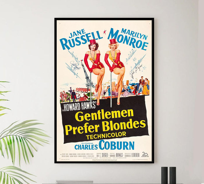 Gentlemen Prefer Blondes 1953 - Vintage Classic Movie Poster