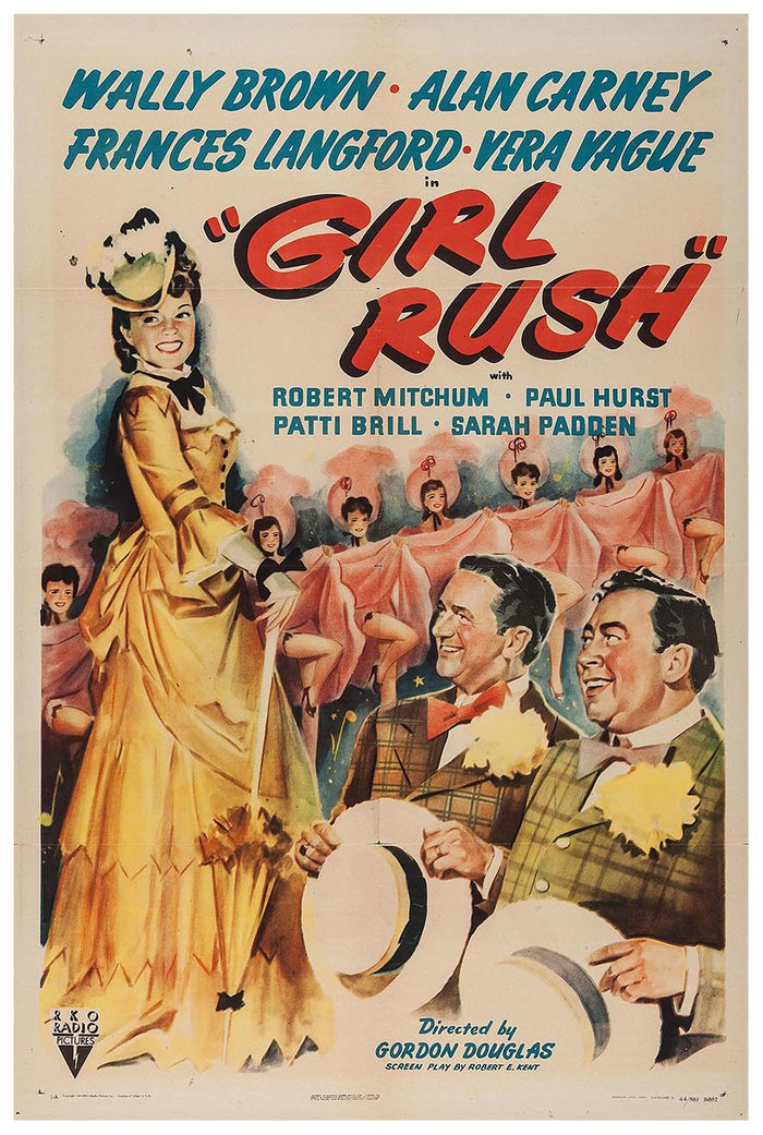 Girl Rush 1944 - Robert Mitchum - Vintage Classic Movie Poster