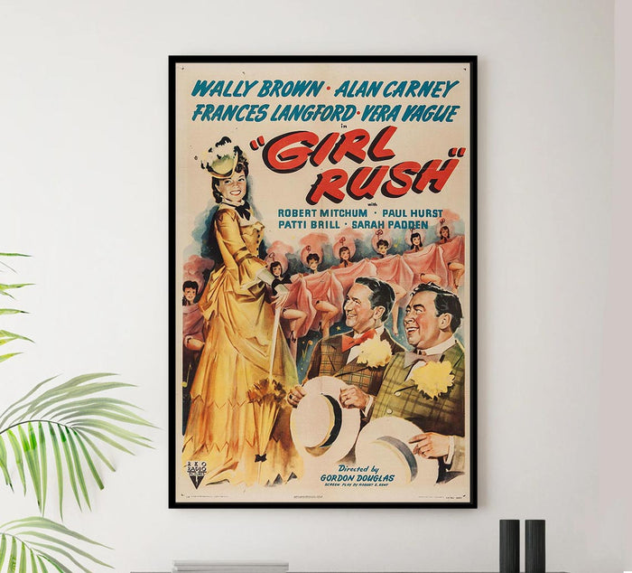 Girl Rush 1944 - Robert Mitchum - Vintage Classic Movie Poster