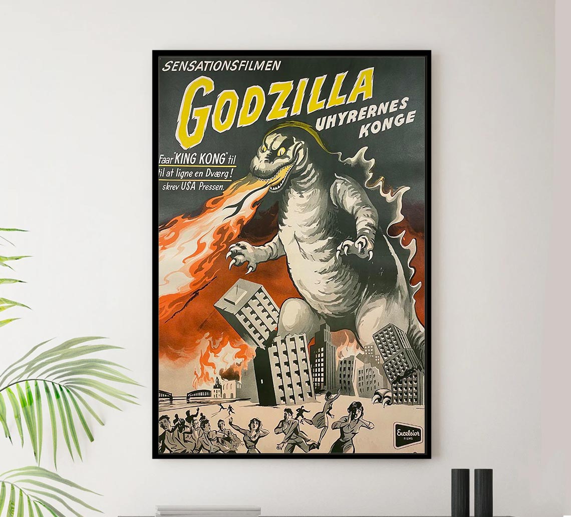 Godzilla 1954 - Dutch - Vintage Horror Classic Movie Poster