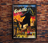 Godzilla 1954 - German - Vintage Horror Classic Movie Poster