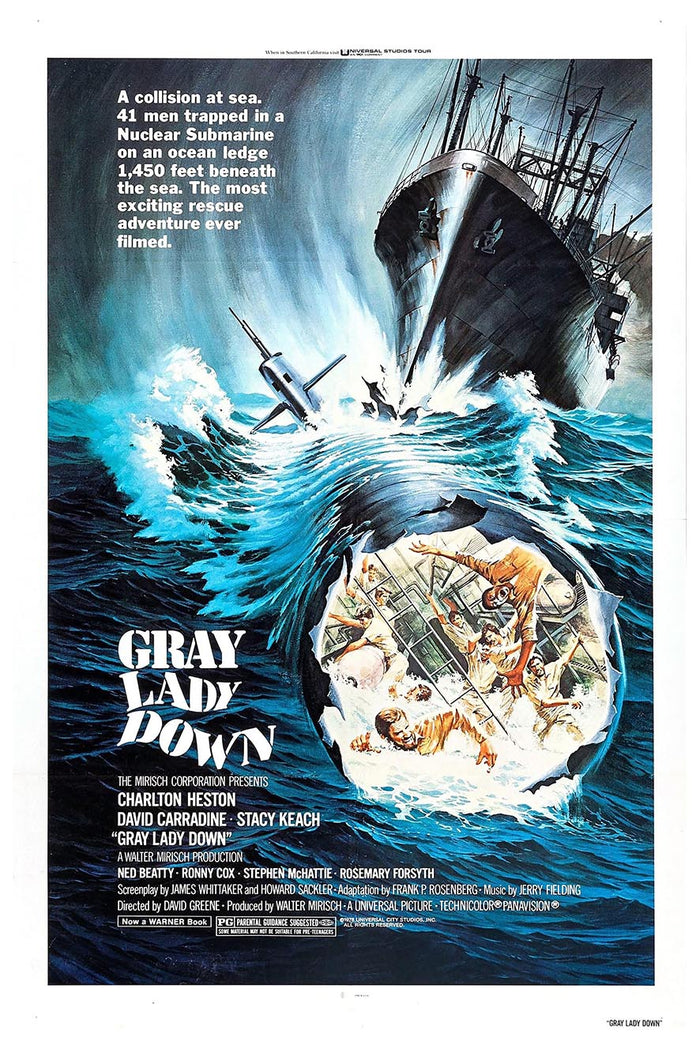 Gray Lady Down 1978 - Charlton Heston - Vintage Classic Movie Poster