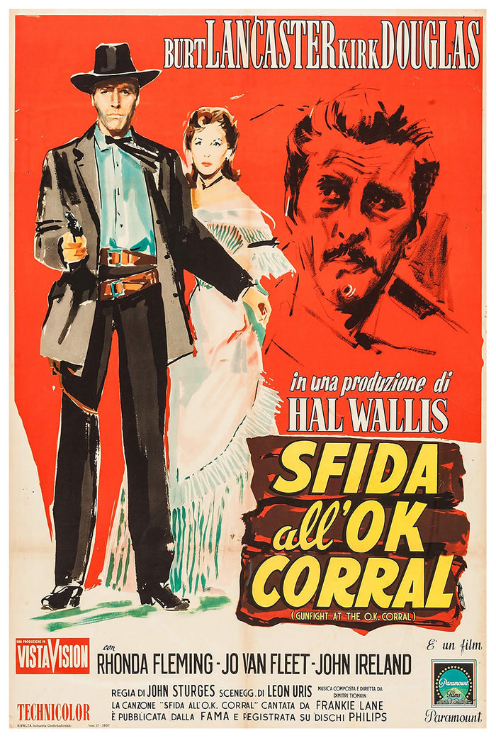Gunfight at the O.K. Corral 1957 - Burt Lancaster - Italy (2) - Classic Movie Poster