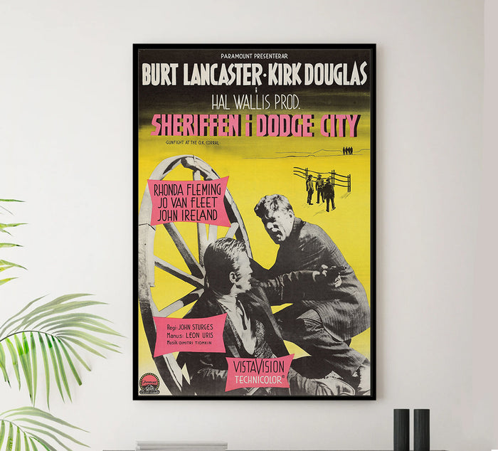 Gunfight at the O.K. Corral 1957 - Burt Lancaster - Sweden - Classic Movie Poster