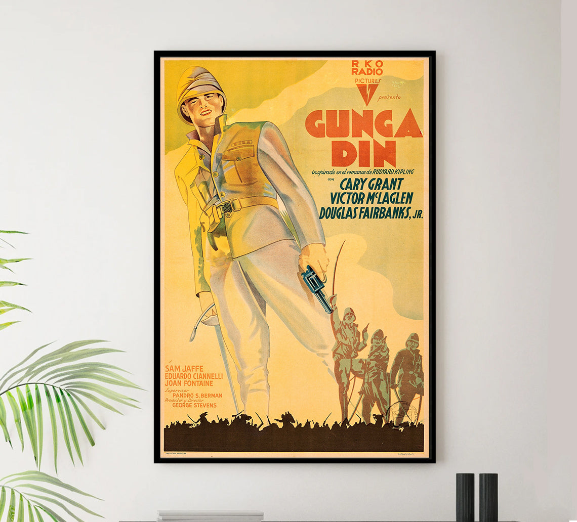 Gunga Din 1939 - Cary Grant - Argentina - Classic Movie Poster