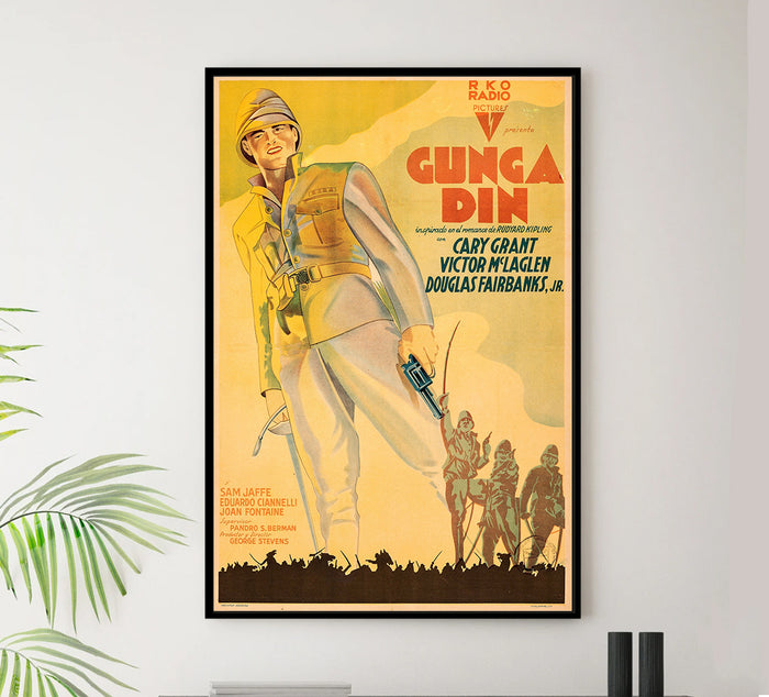 Gunga Din 1939 - Cary Grant - Argentina - Classic Movie Poster