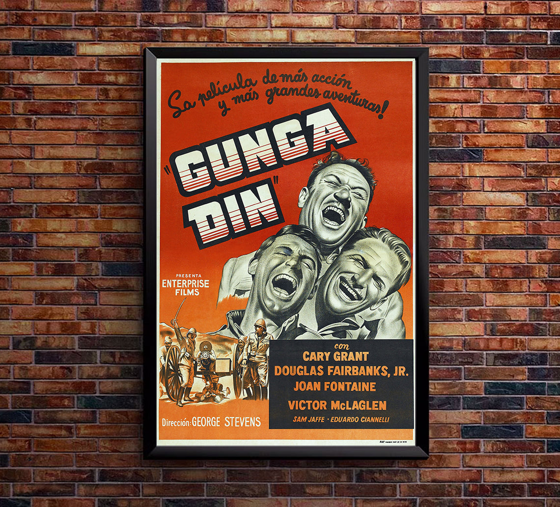 Gunga Din 1939 - Cary Grant - Argentina(2) - Classic Movie Poster