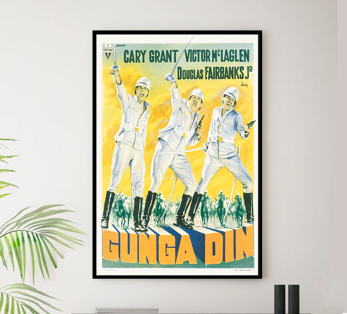 Gunga Din 1939 - Cary Grant - Belgium - Classic Movie Poster