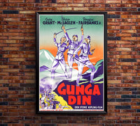 Gunga Din 1939 - Cary Grant - Denmark - Classic Movie Poster