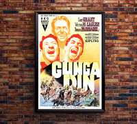 Gunga Din 1939 - Cary Grant - France - Classic Movie Poster