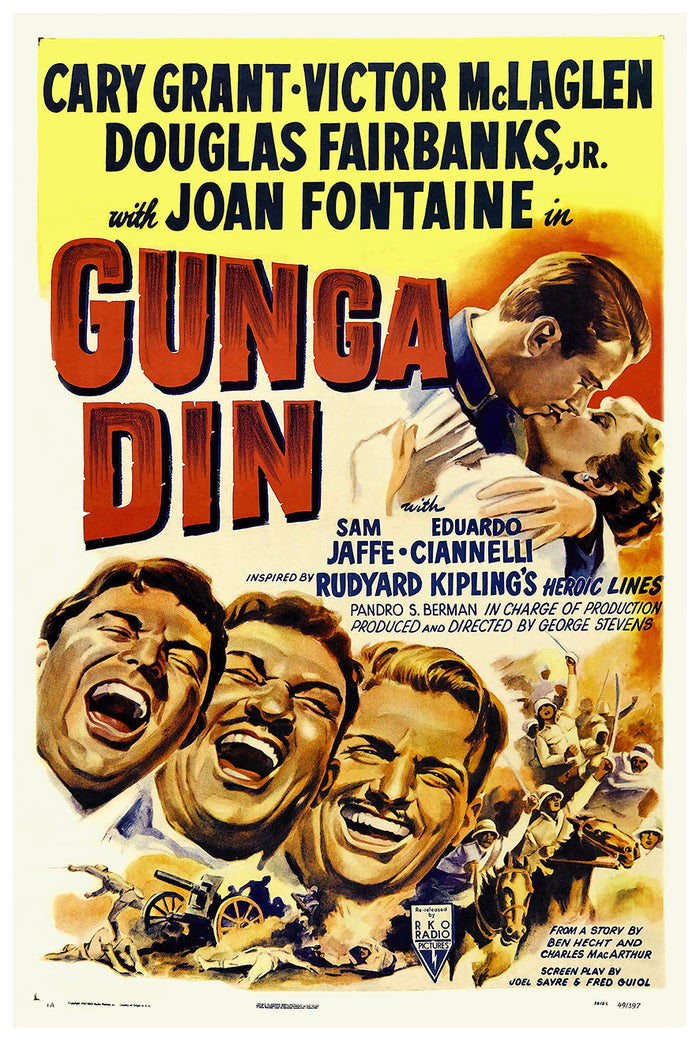 Gunga Din 1939 - Cary Grant - US - Classic Movie Poster