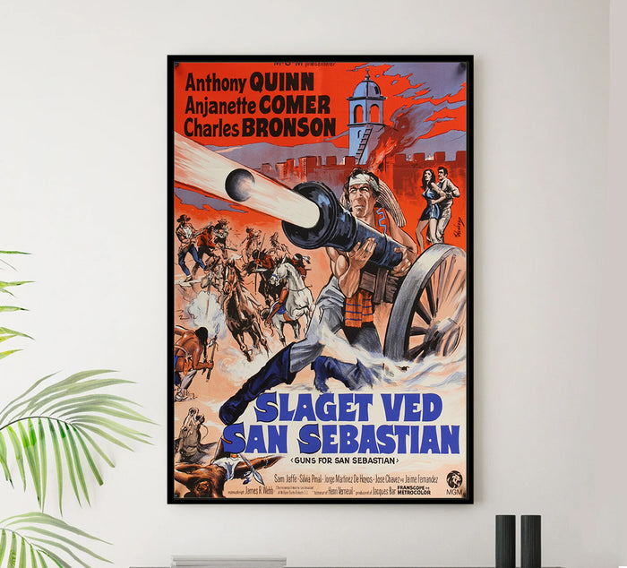 Guns for San Sebastian 1968 - Denmark - Classic Movie Poster
