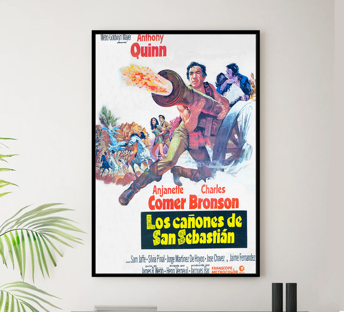 Guns for San Sebastian 1968 - Charles Bronson - Spain - Classic Movie Poster