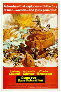 Guns for San Sebastian 1968 - Charles Bronson - US - Classic Movie Poster