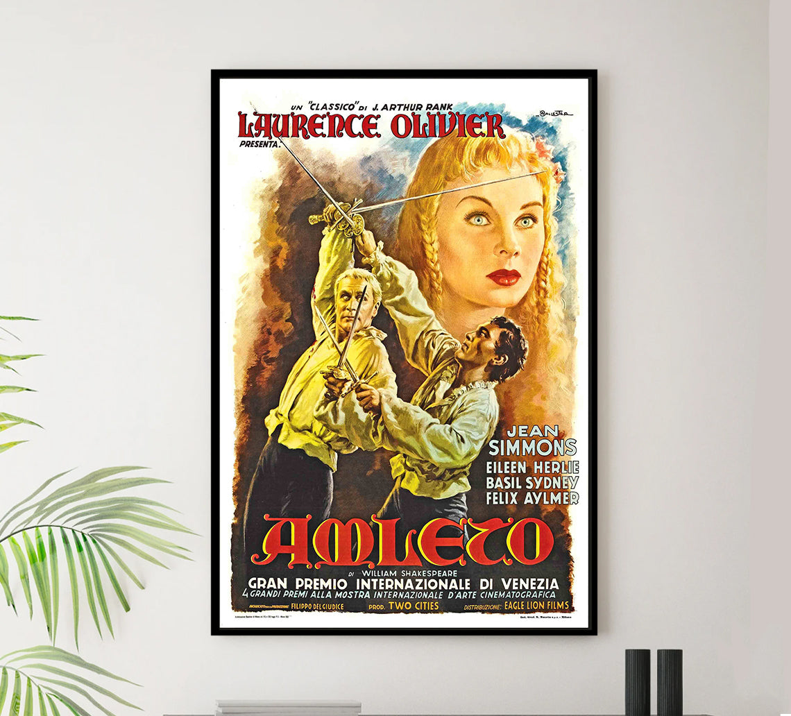 Hamlet 1948 - Laurence Olivier - Italy - Classic Movie Poster