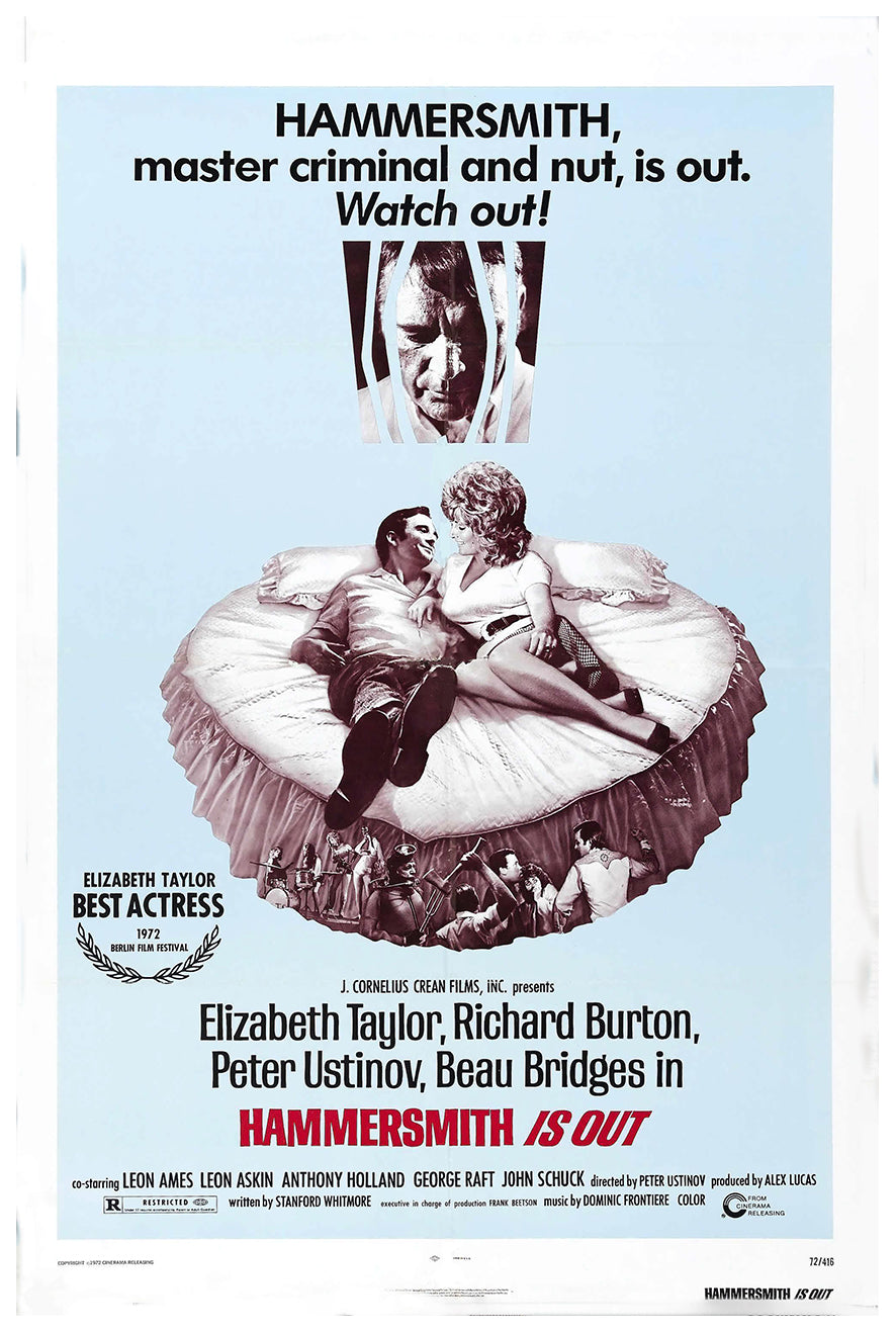 Hammersmith Is Out 1972 - Richard Burton - US - Classic Movie Poster
