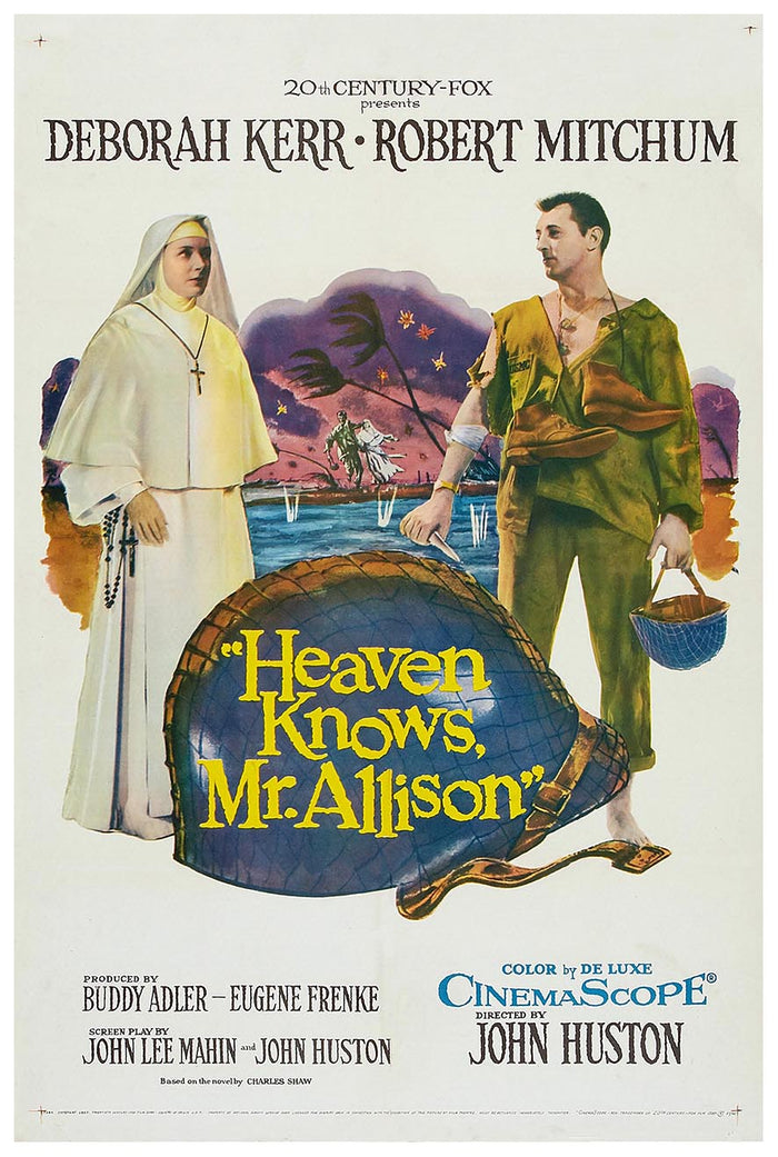 Heaven Knows, Mr. Allison 1957 - Robert Mitchum - Vintage Classic Movie Poster