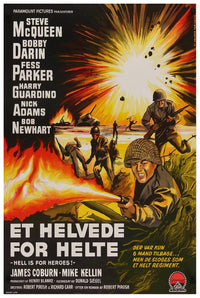 Hell Is for Heroes 1962 - Dutch - Steve McQueen - Vintage Classic Movie Poster