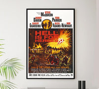 Hell Is for Heroes 1962 - Steve McQueen - Vintage Classic Movie Poster