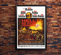 Hell Is for Heroes 1962 - Steve McQueen - Vintage Classic Movie Poster