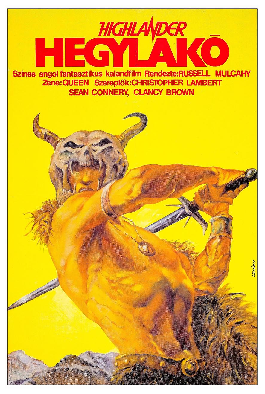 Highlander 1981 - Hungary - Sean Connery - Vintage Classic Movie Poster