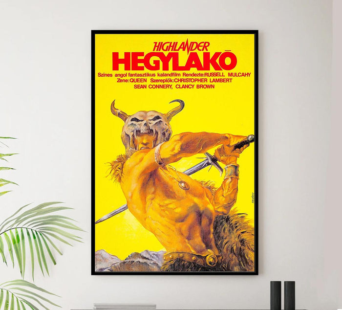 Highlander 1981 - Hungary - Sean Connery - Vintage Classic Movie Poster