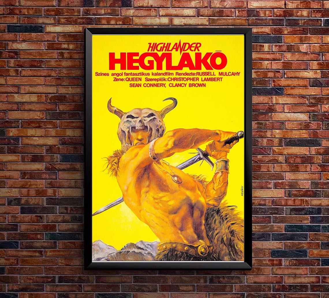 Highlander 1981 - Hungary - Sean Connery - Vintage Classic Movie Poster