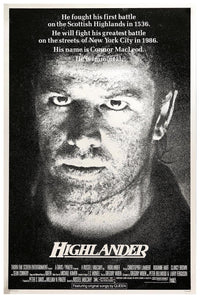 Highlander 1981 - v2 - Sean Connery - Vintage Classic Movie Poster