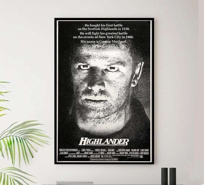 Highlander 1981 - v2 - Sean Connery - Vintage Classic Movie Poster