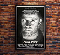 Highlander 1981 - v2 - Sean Connery - Vintage Classic Movie Poster