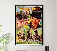 Hills of Old Wyoming 1937 - Belgium - William Boyd - Classic Western Movie Poster
