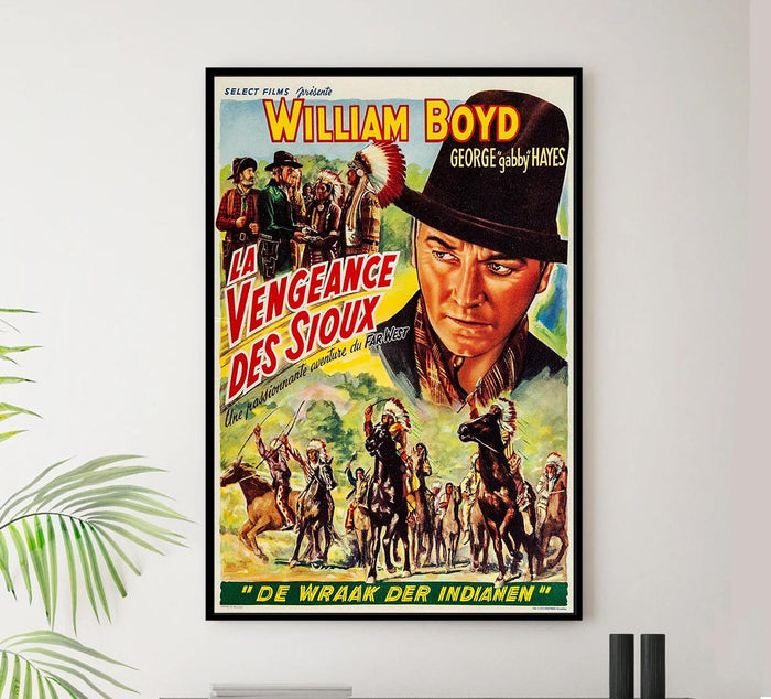 Hills of Old Wyoming 1937 - Belgium - William Boyd - Classic Western Movie Poster