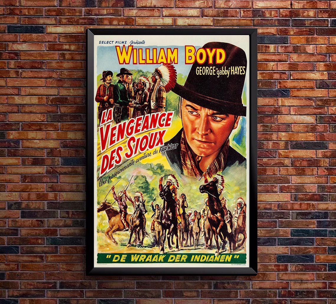 Hills of Old Wyoming 1937 - Belgium - William Boyd - Classic Western Movie Poster