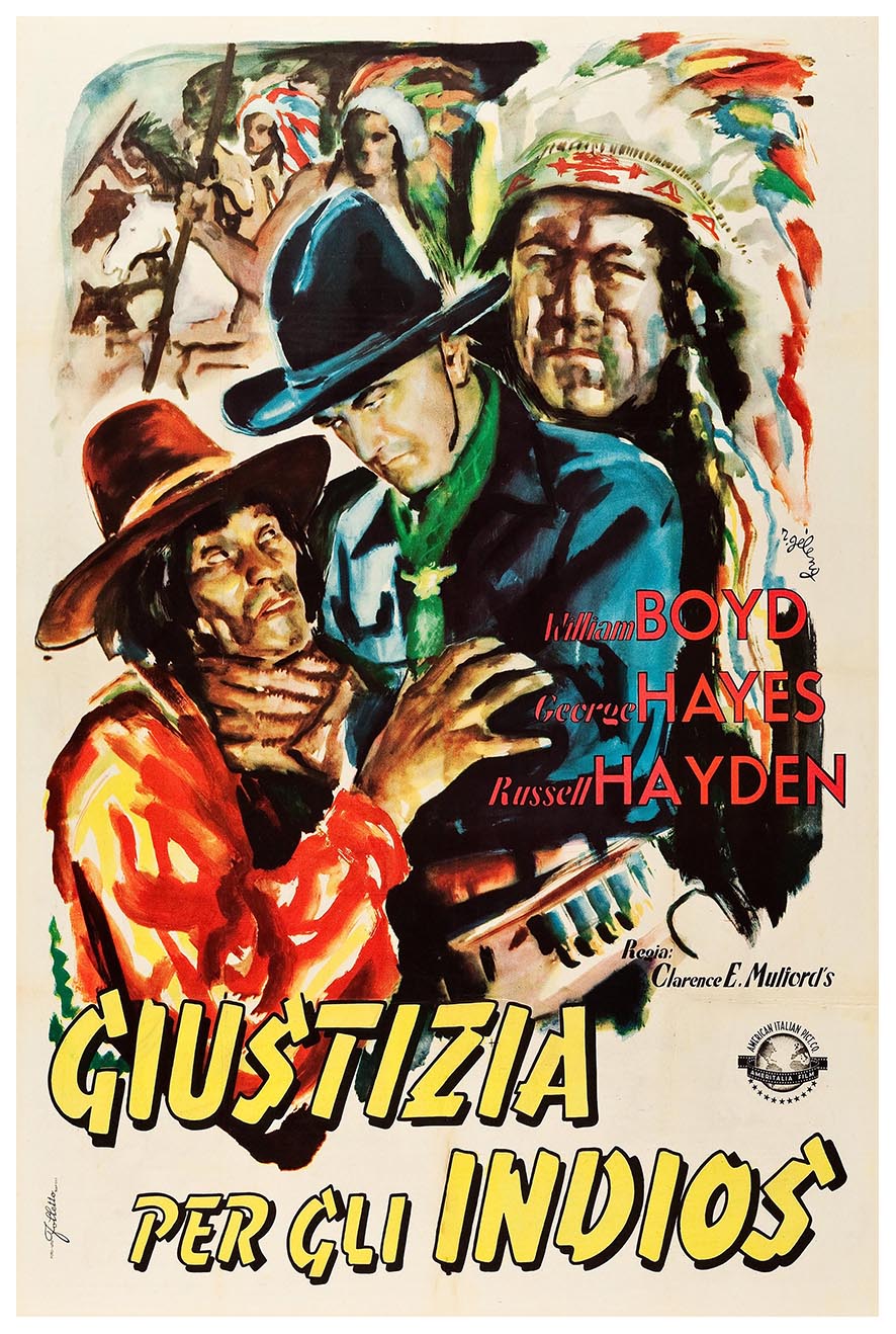 Hills of Old Wyoming 1937 - Italian - William Boyd - Classic Western Movie Poster