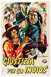 Hills of Old Wyoming 1937 - Italian - William Boyd - Classic Western Movie Poster